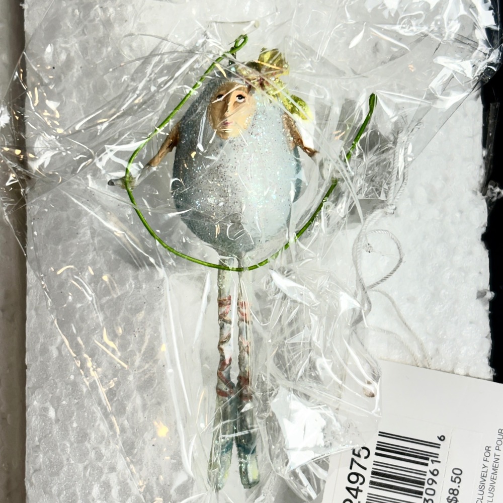 Blue Mini Egg People w/ Wire Easter Ornament Krinkles by Department 56 BRAND NEW